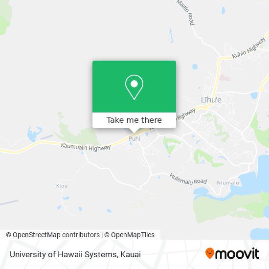 University of Hawaii Systems map