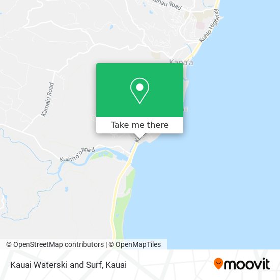Kauai Waterski and Surf map
