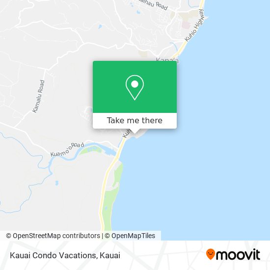 Kauai Condo Vacations map