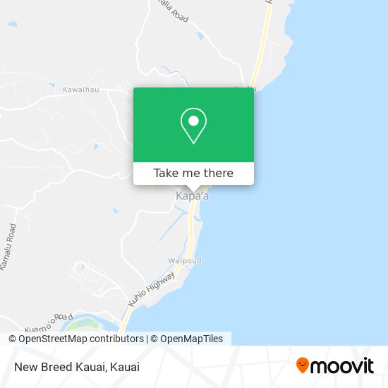 New Breed Kauai map