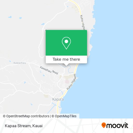 Mapa de Kapaa Stream
