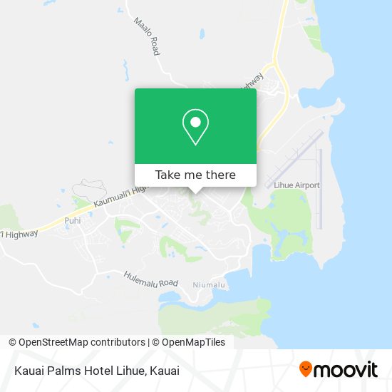 Mapa de Kauai Palms Hotel Lihue