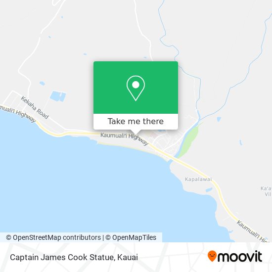 Captain James Cook Statue map