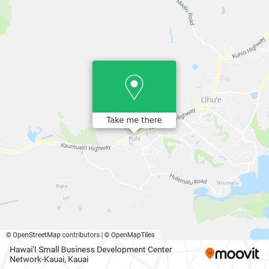 Hawai'I Small Business Development Center Network-Kauai map