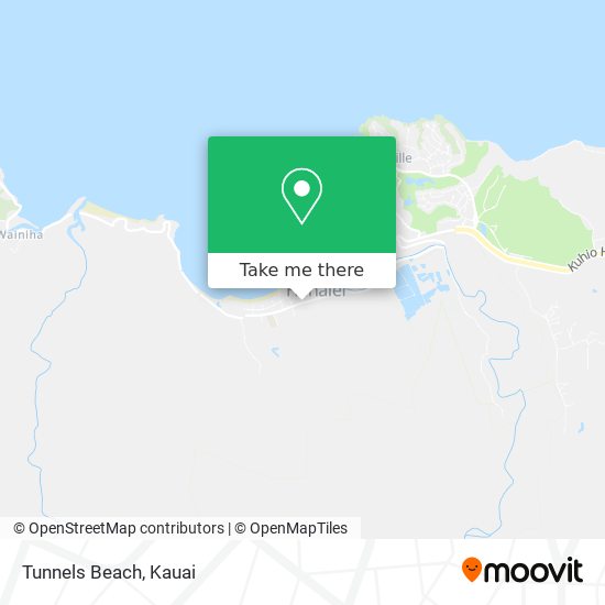 Mapa de Tunnels Beach