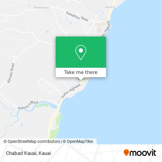 Chabad Kauai map