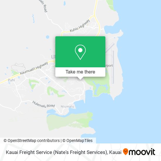 Mapa de Kauai Freight Service (Nate's Freight Services)