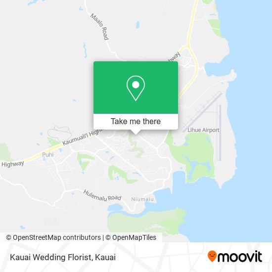 Mapa de Kauai Wedding Florist