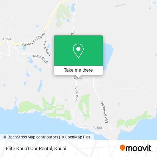 Mapa de Elite Kaua'I Car Rental