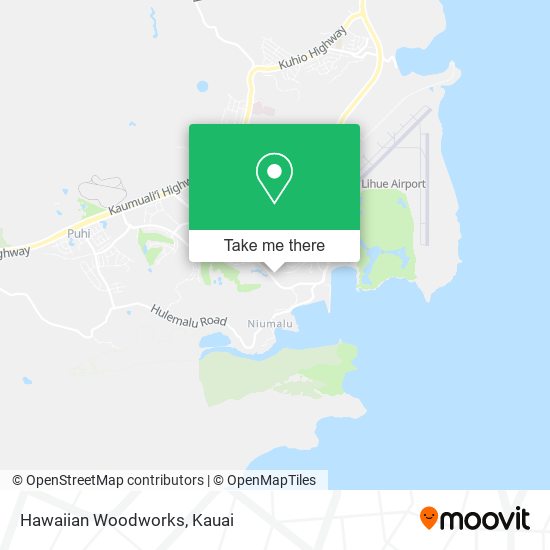 Hawaiian Woodworks map