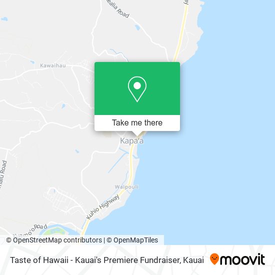 Taste of Hawaii - Kauai's Premiere Fundraiser map