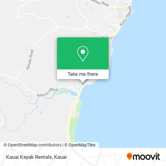 Mapa de Kauai Kayak Rentals