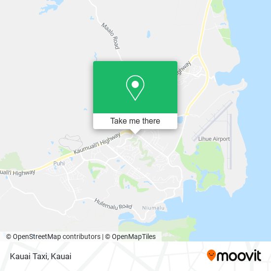 Mapa de Kauai Taxi