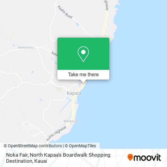 Mapa de Noka Fair, North Kapaa's Boardwalk Shopping Destination