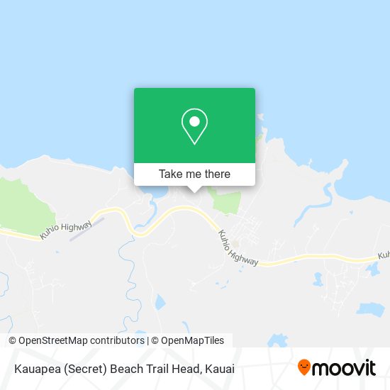 Kauapea (Secret) Beach Trail Head map