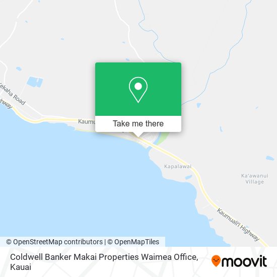 Coldwell Banker Makai Properties Waimea Office map