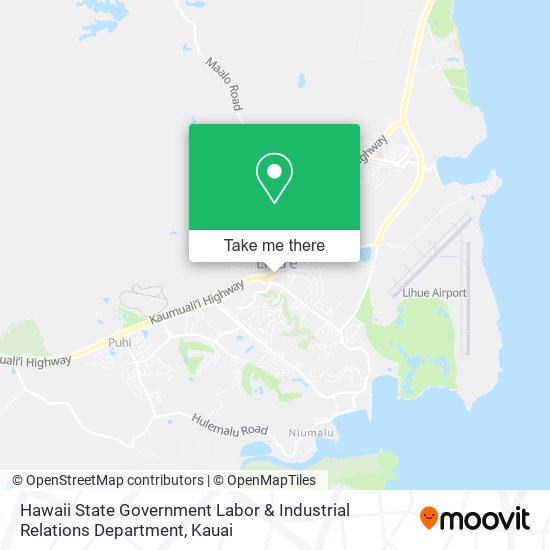 Mapa de Hawaii State Government Labor & Industrial Relations Department