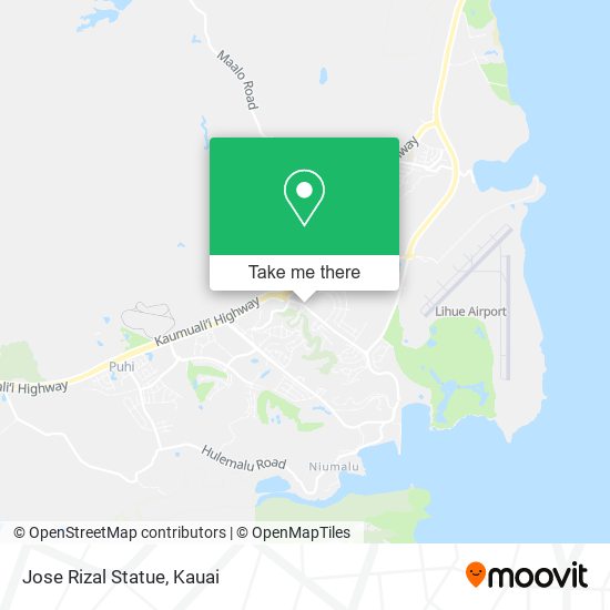 Jose Rizal Statue map