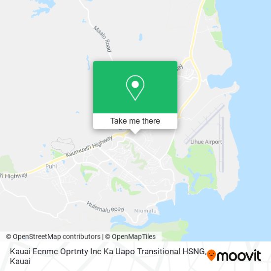 Mapa de Kauai Ecnmc Oprtnty Inc Ka Uapo Transitional HSNG