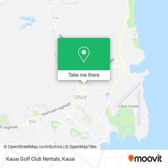 Mapa de Kauai Golf Club Rentals