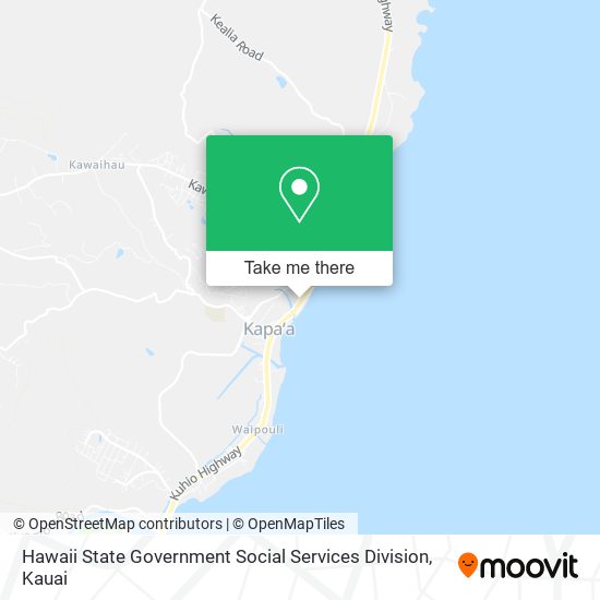 Hawaii State Government Social Services Division map