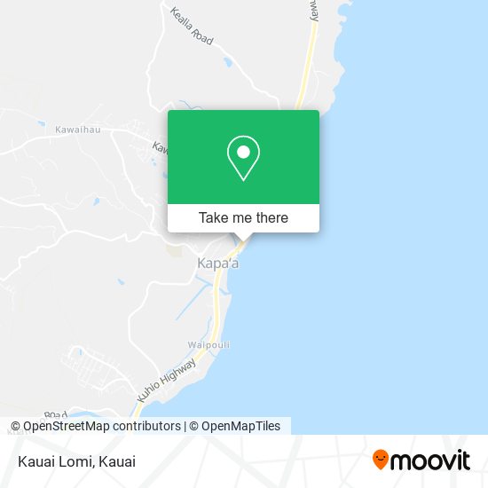 Kauai Lomi map