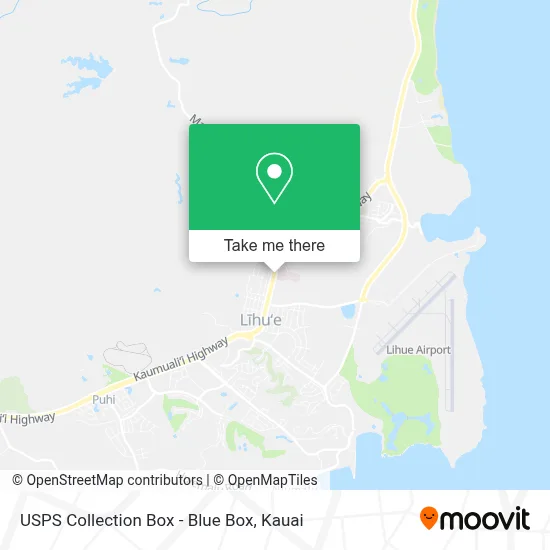 USPS Collection Box - Blue Box map