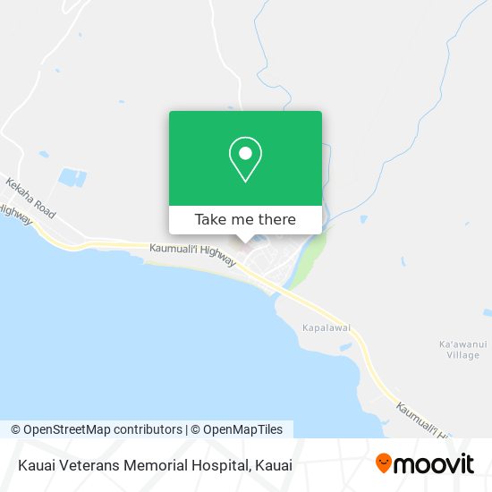 Mapa de Kauai Veterans Memorial Hospital