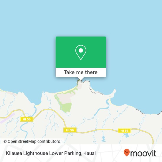 Mapa de Kilauea Lighthouse Lower Parking