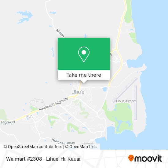 Mapa de Walmart #2308 - Lihue, Hi