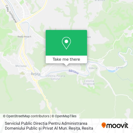 Serviciul Public Direcția Pentru Administrarea Domeniului Public și Privat Al Mun. Reșița map