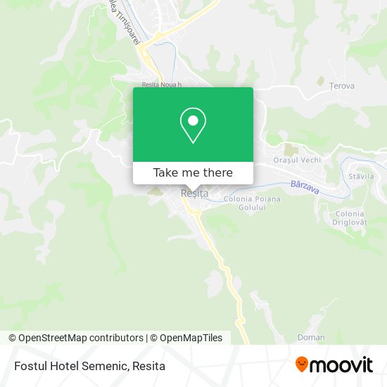 Fostul Hotel Semenic map