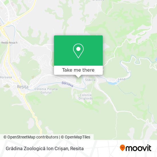 Grădina Zoologică Ion Crișan map