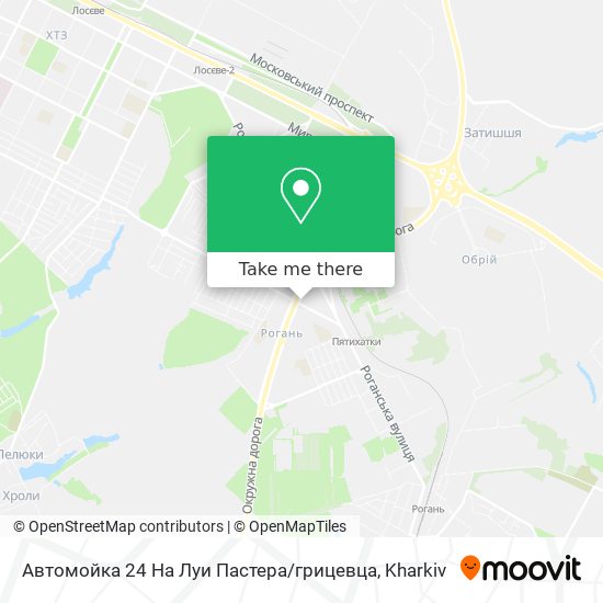 Карта Автомойка 24 На Луи Пастера / грицевца