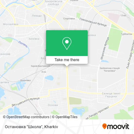 Карта Остановка "Школа"