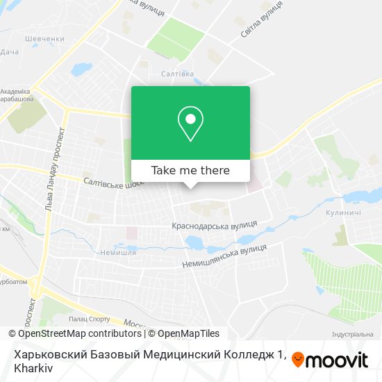 Харьковский Базовый Медицинский Колледж 1 map