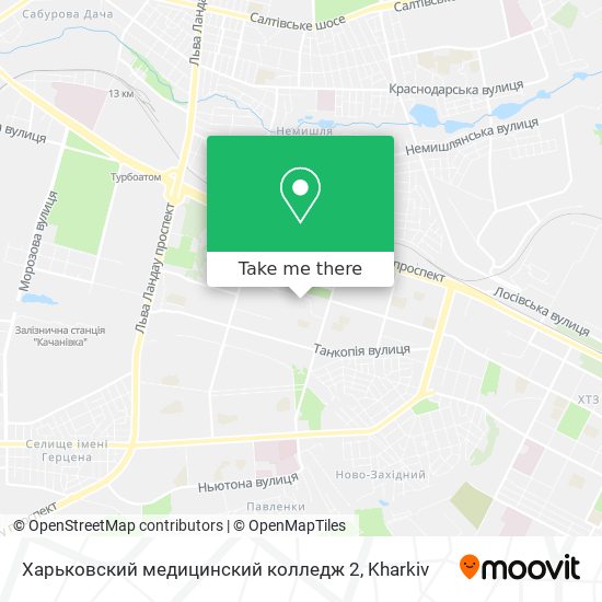 Харьковский медицинский колледж 2 map