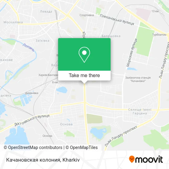 Карта Качановская колония