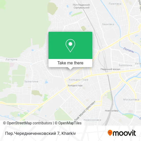 Карта Пер.Чередниченковский 7