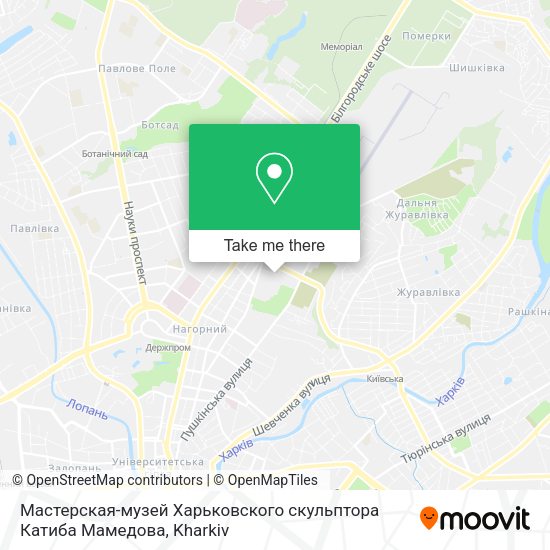 Карта Мастерская-музей Харьковского скульптора Катиба Мамедова