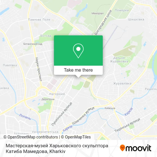 Карта Мастерская-музей Харьковского скульптора Катиба Мамедова
