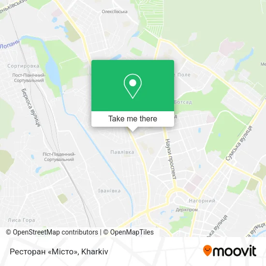 Карта Ресторан «Мiсто»