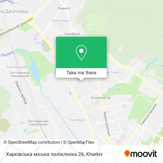 Карта Харківська міська поліклініка 26