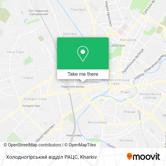 Карта Холодногірський відділ РАЦС