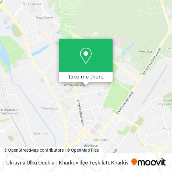 Ukrayna Ülkü Ocakları Kharkov İlçe Teşkilatı map