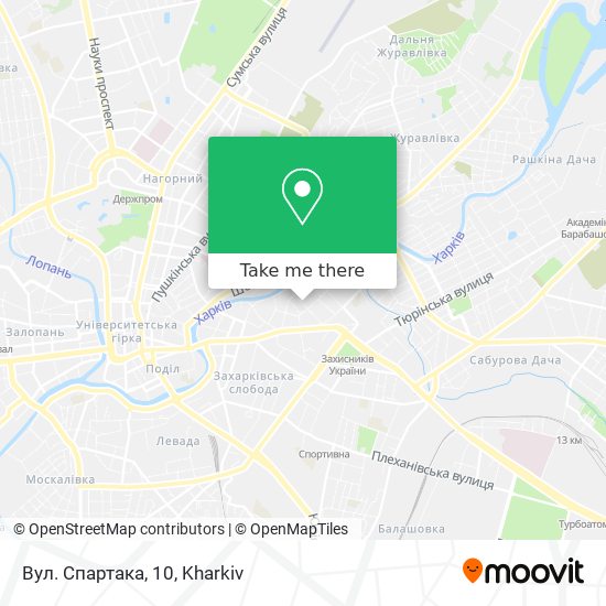 Вул. Спартака, 10 map