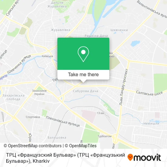 Карта ТРЦ «Французский Бульвар» (ТРЦ «Французький Бульвар»)