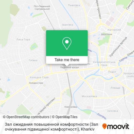 Карта Зал ожидания повышенной комфортности (Зал очікування підвищеної комфортності)