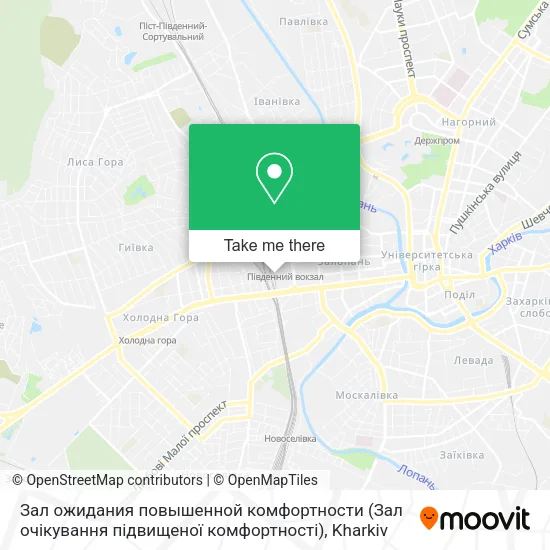Карта Зал ожидания повышенной комфортности (Зал очікування підвищеної комфортності)