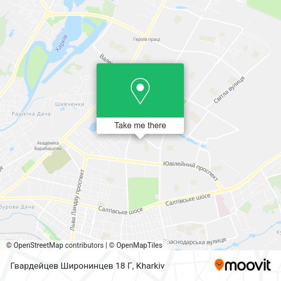 Карта Гвардейцев Широнинцев 18 Г